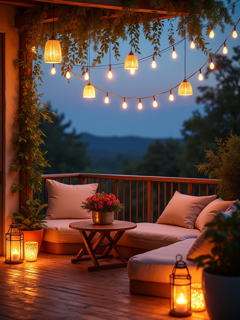 cozy lanterns enhance ambiance