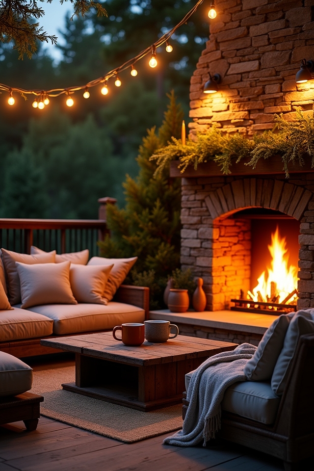 cozy outdoor gathering space