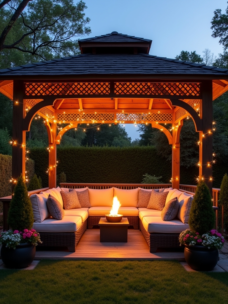 cozy outdoor gathering space