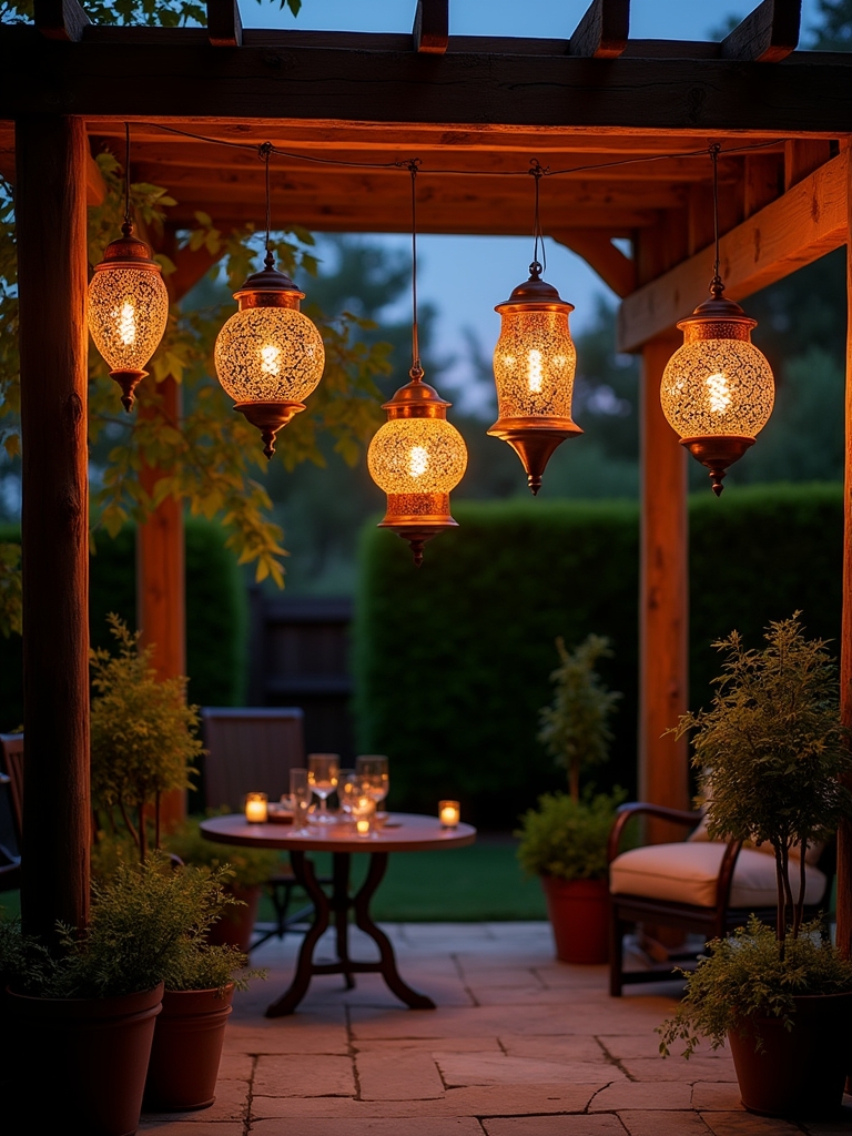 cozy outdoor lantern ambiance