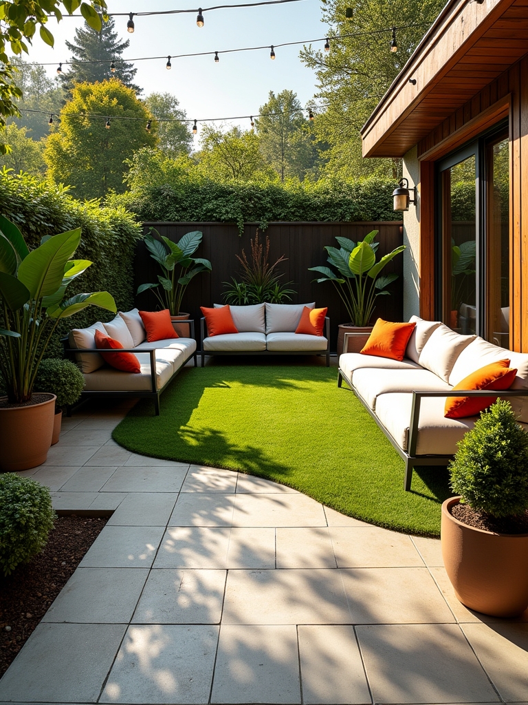 cozy outdoor lounge setup