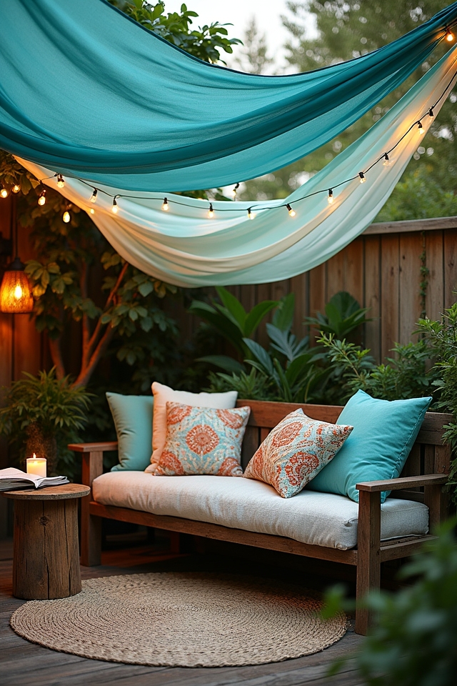 cozy outdoor reading canopy