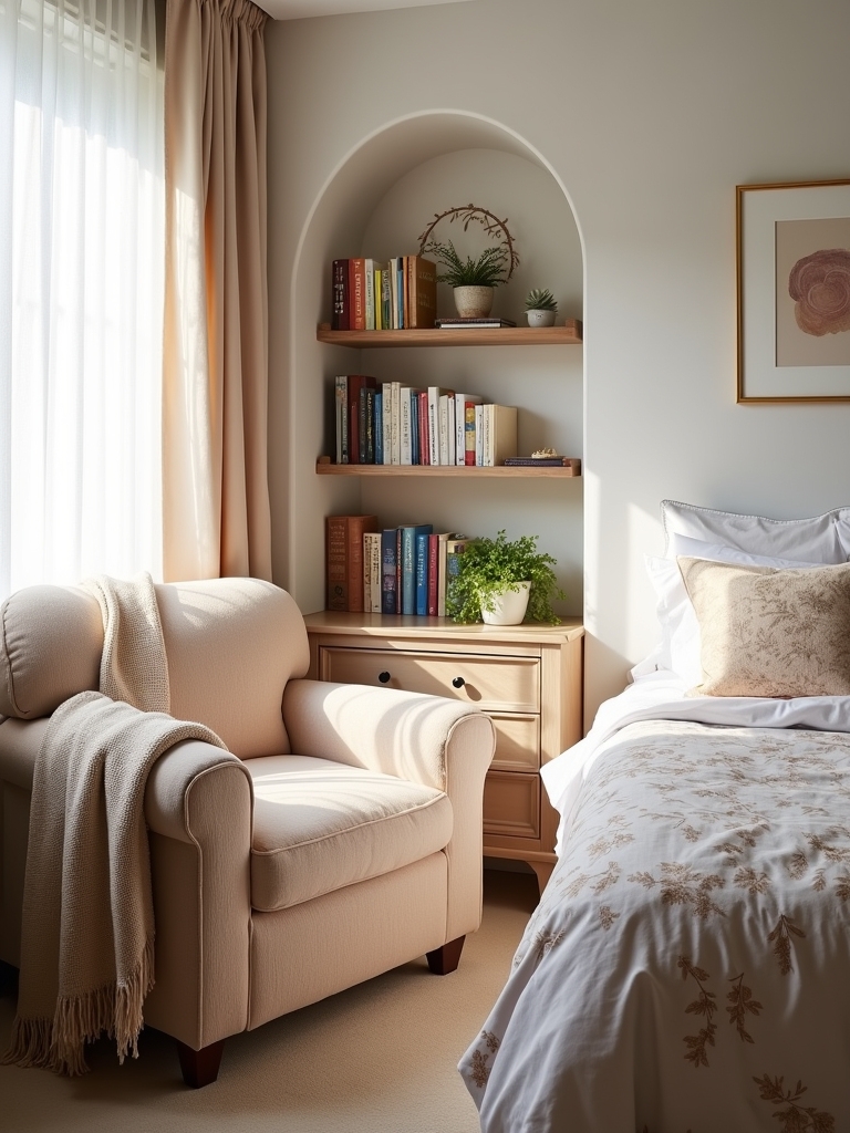 cozy reading corner setup