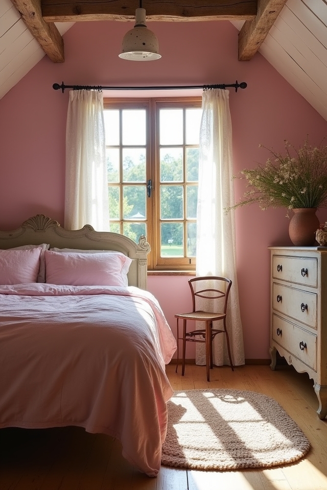 cozy rustic pink elegance