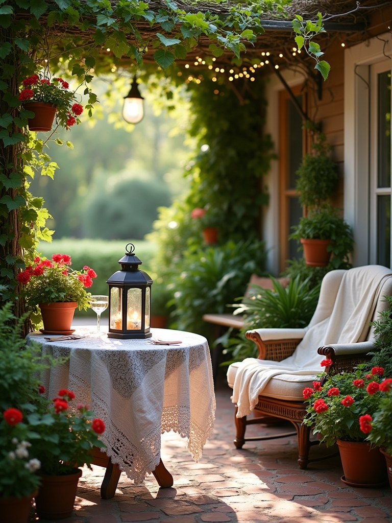 cozy seating and lighting