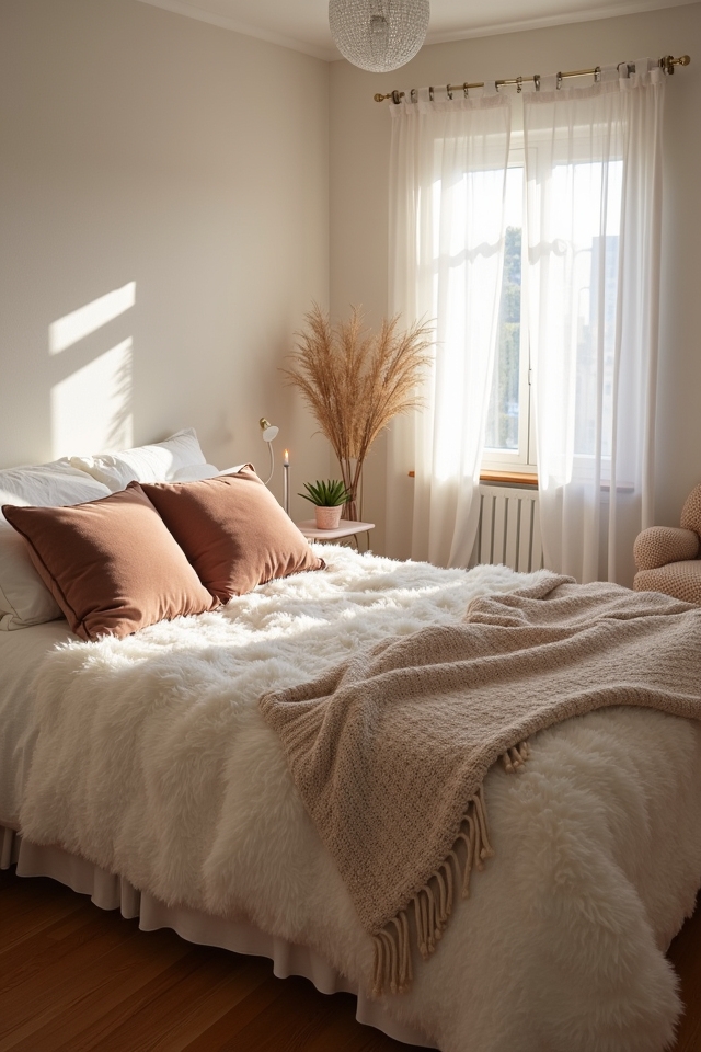 cozy soft textile layering