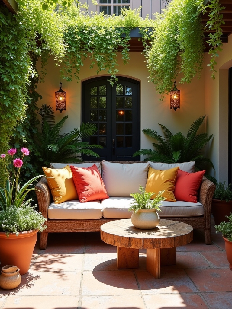 cozy stylish patio retreat