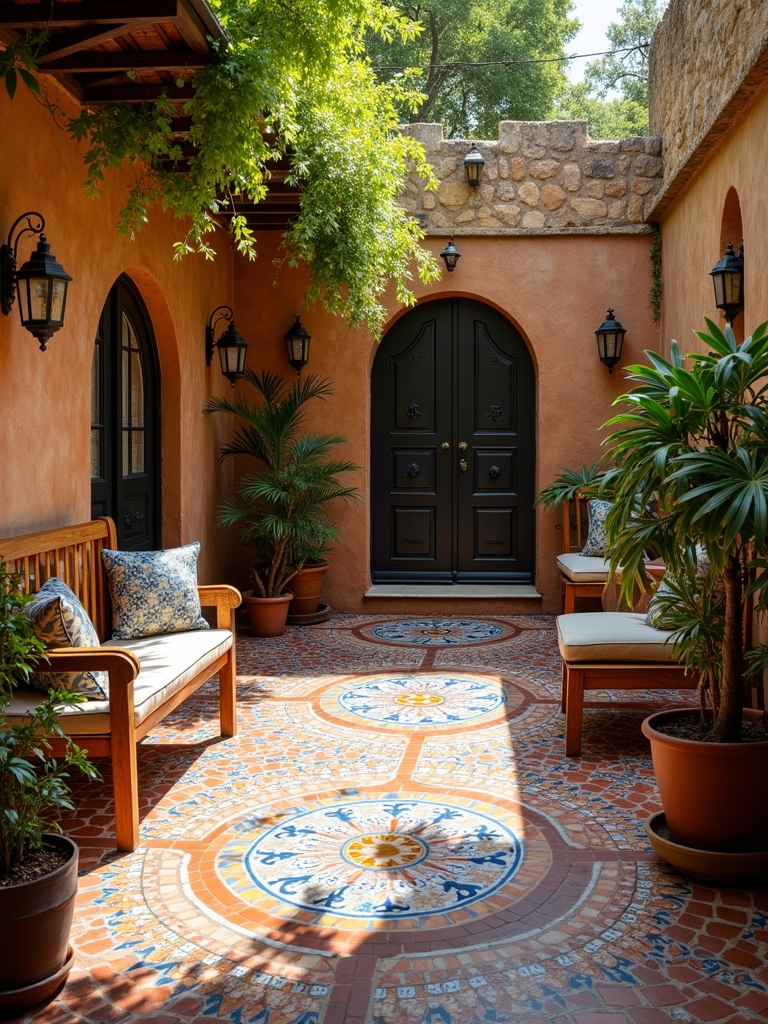 cozy wood look patio tiles