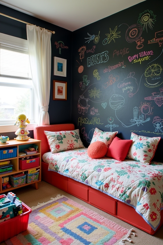 creative chalkboard wall space