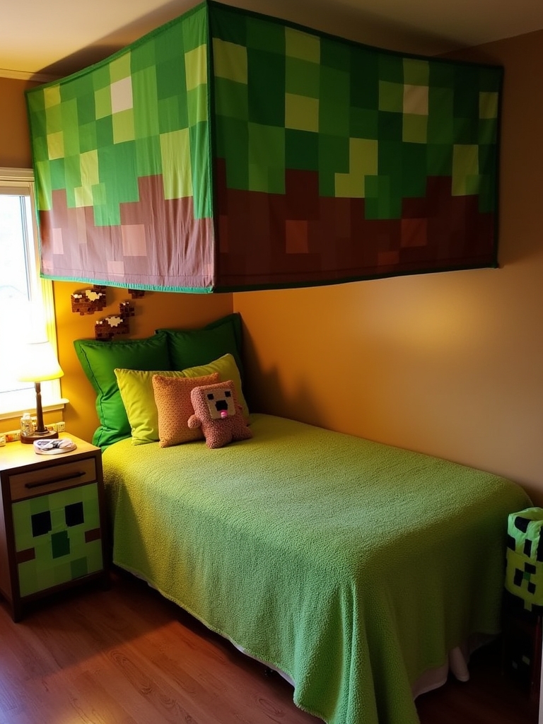 creative minecraft bedroom canopies