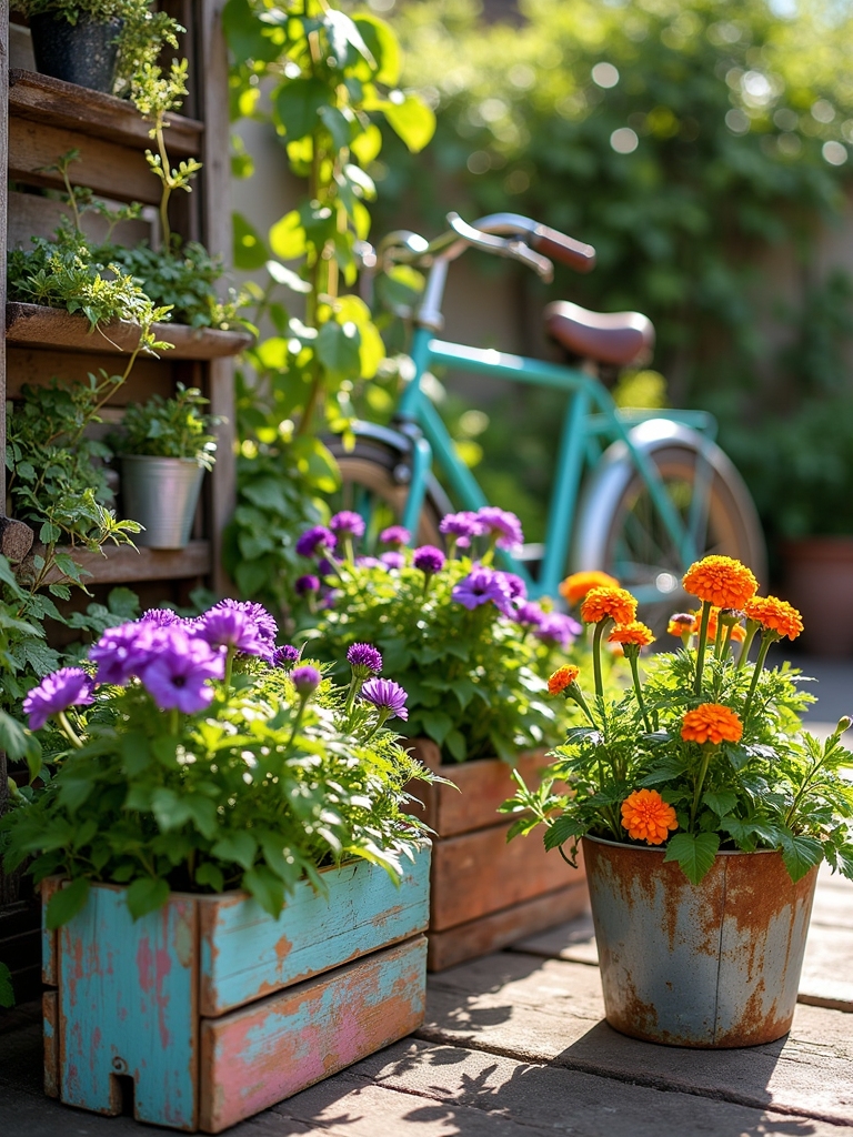 creative upcycled garden containers