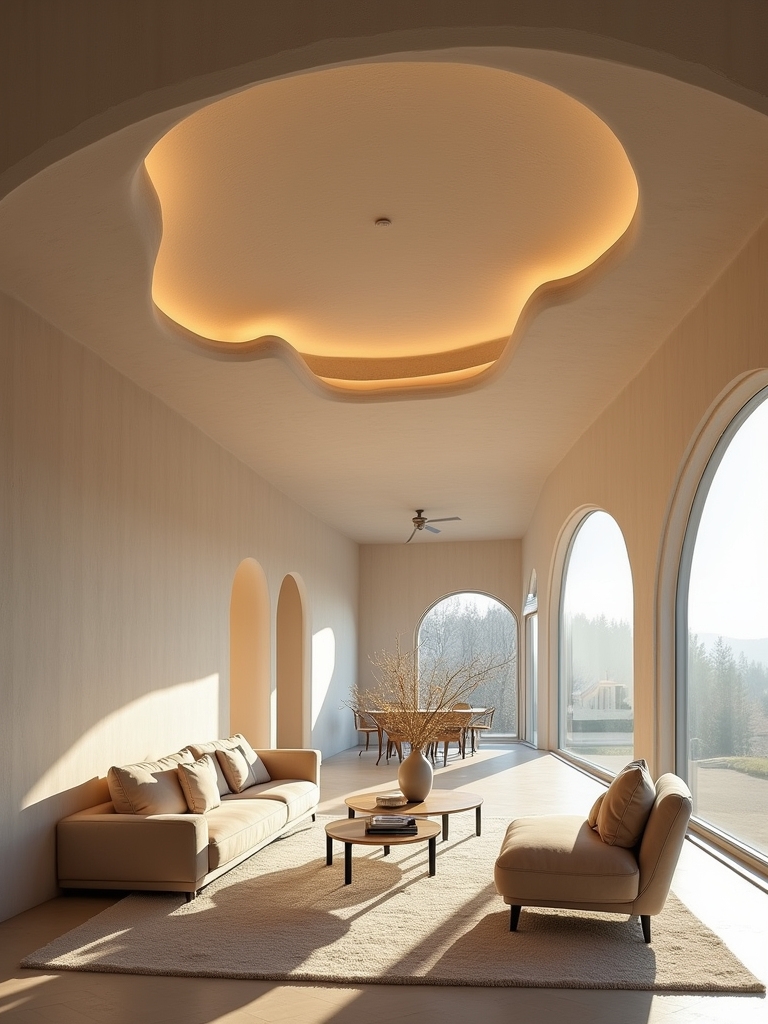 curved ceilings enhance elegance