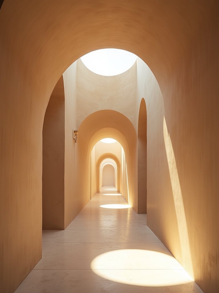 curved ceilings enhance softness
