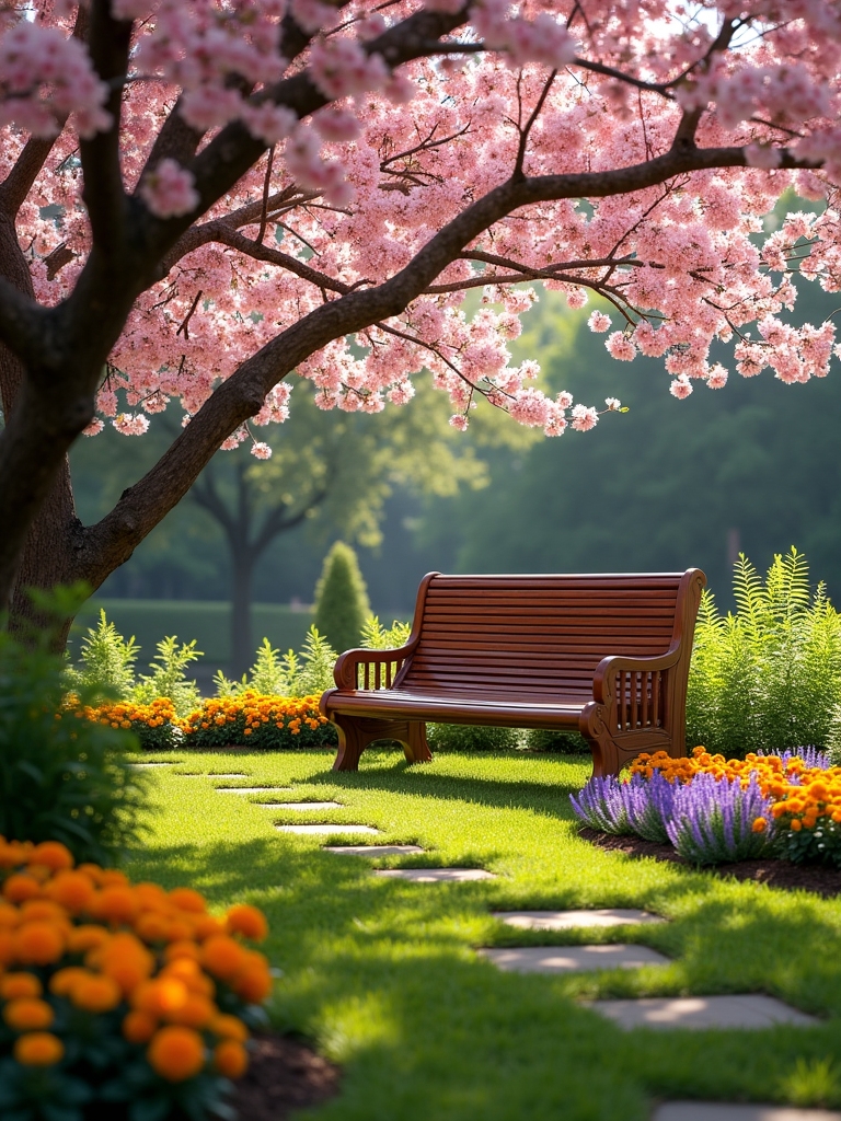 curved garden bench aesthetics