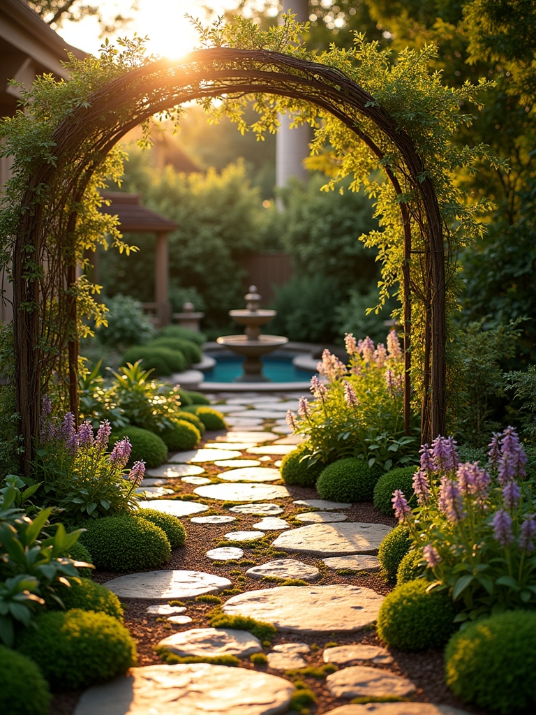 decorative garden pathways design