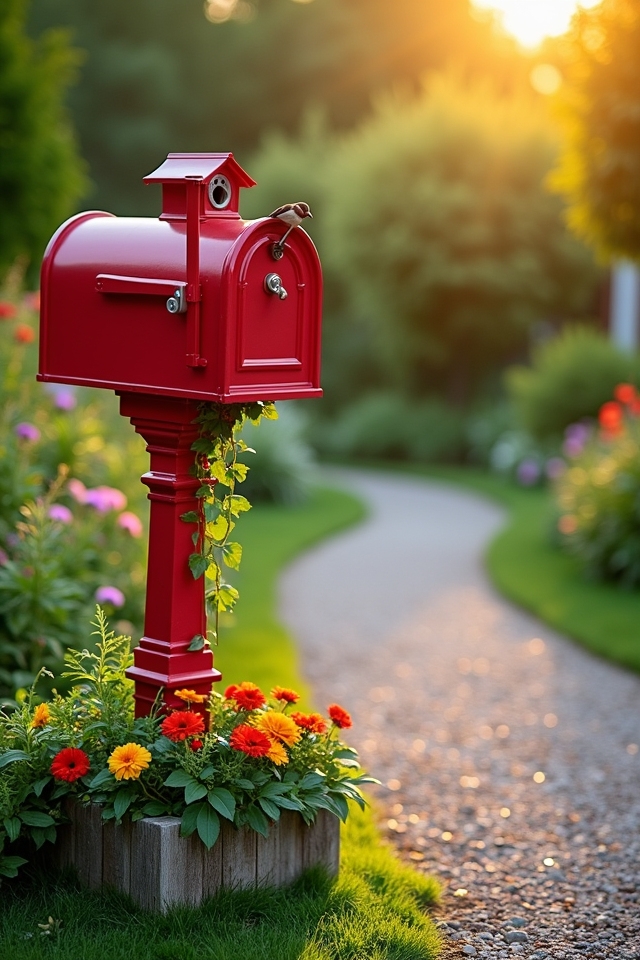decorative mailbox planter designs