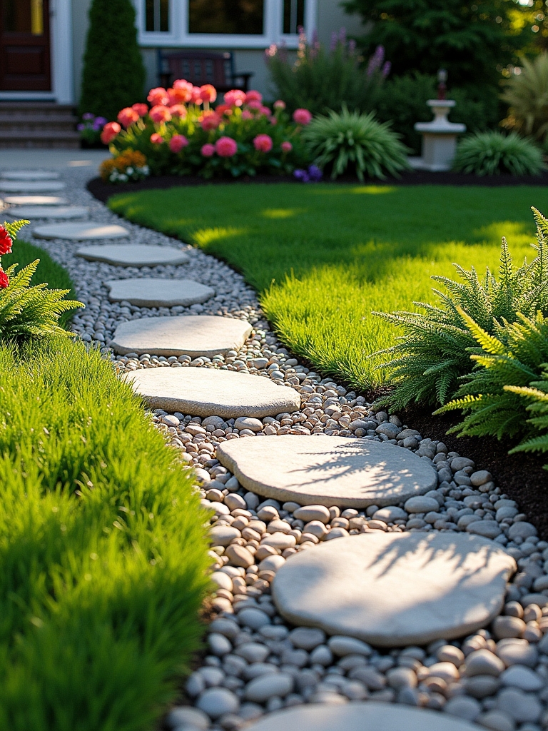 decorative stone pathway design