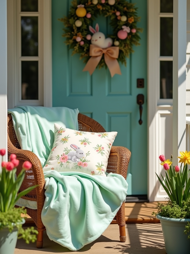 easter themed porch decor