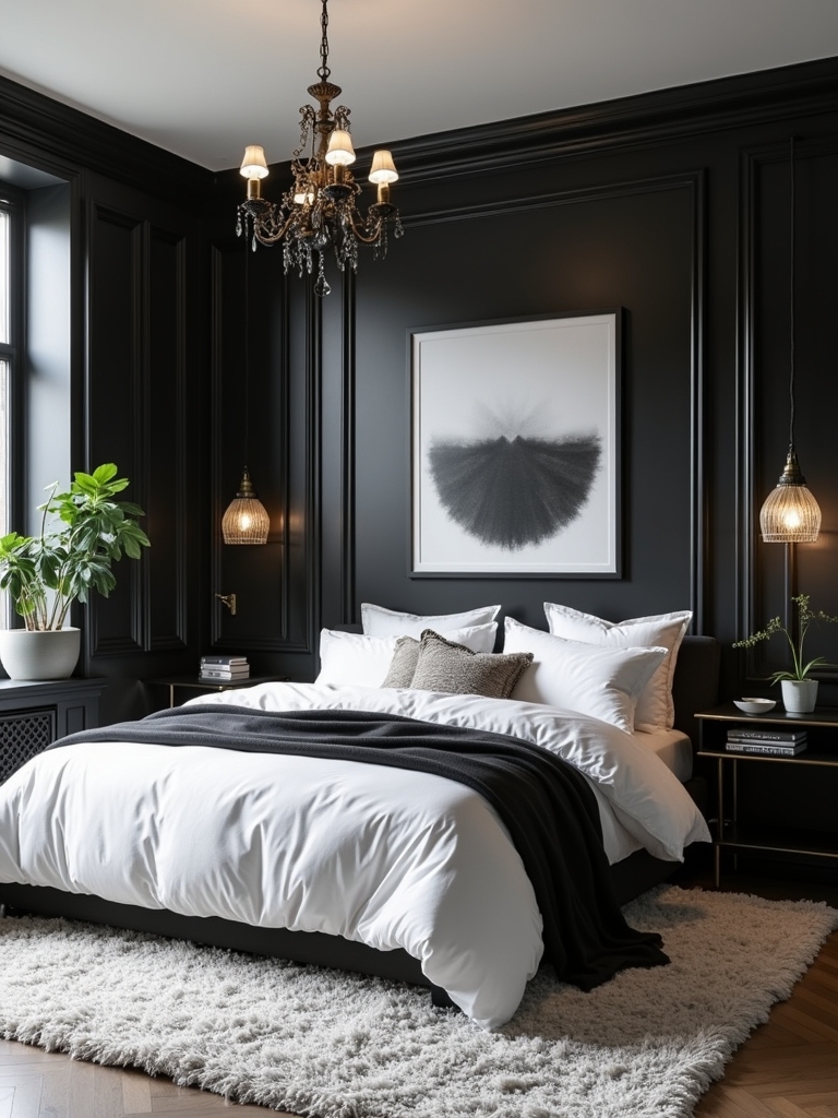 elegant black wall transformation