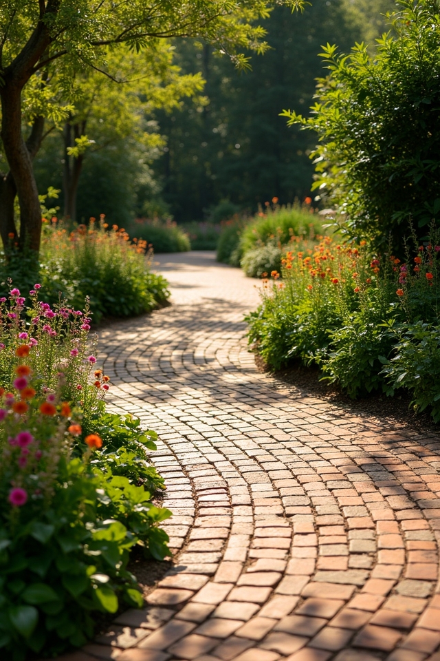 elegant durable brick pathways