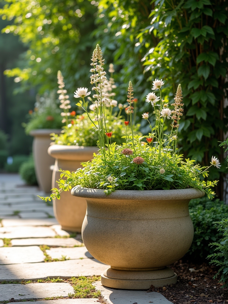 elegant durable stone planters