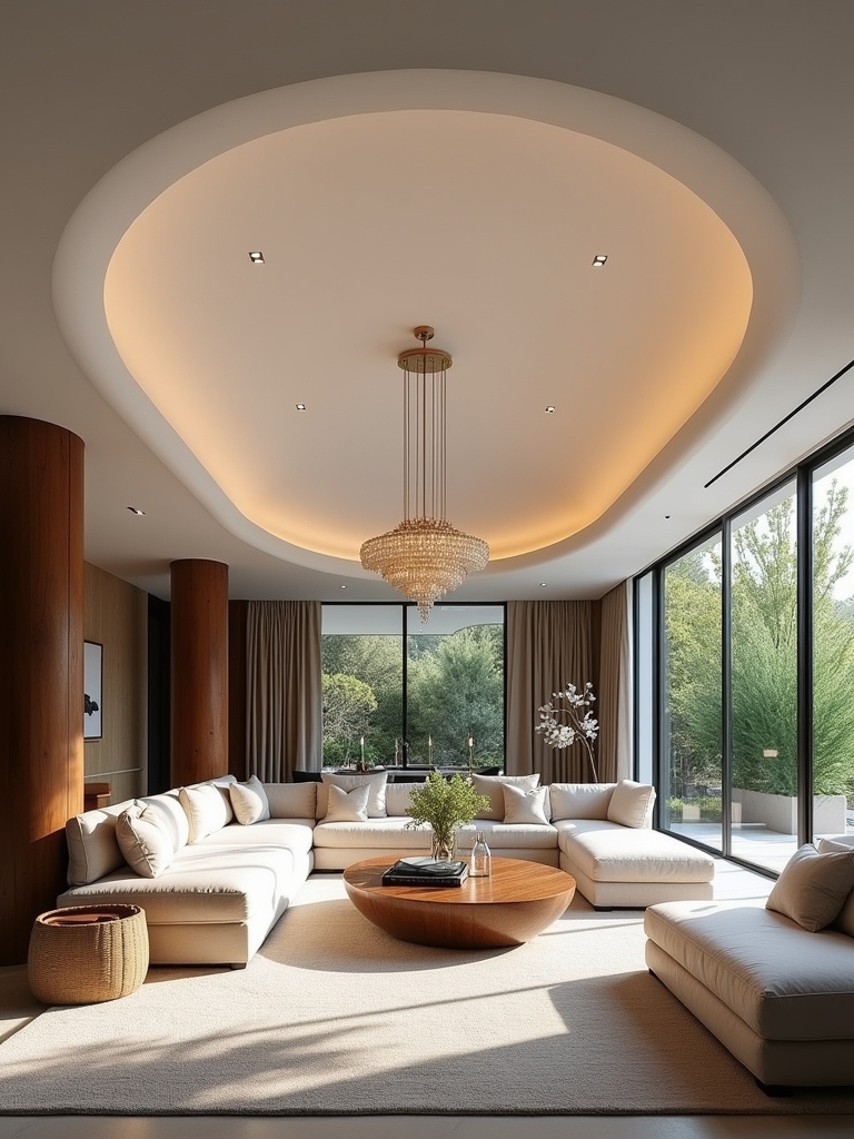 elegant fluid living room design