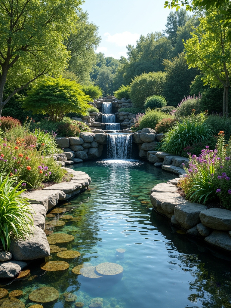 elegant garden water features