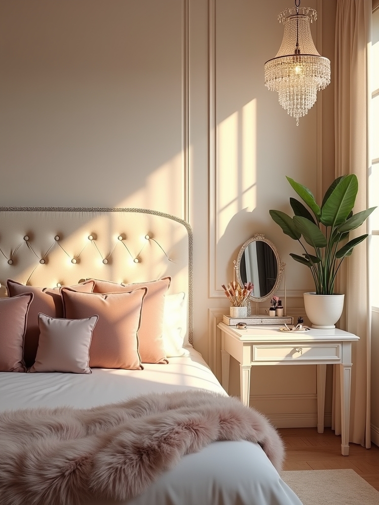 elegant glam bedroom design