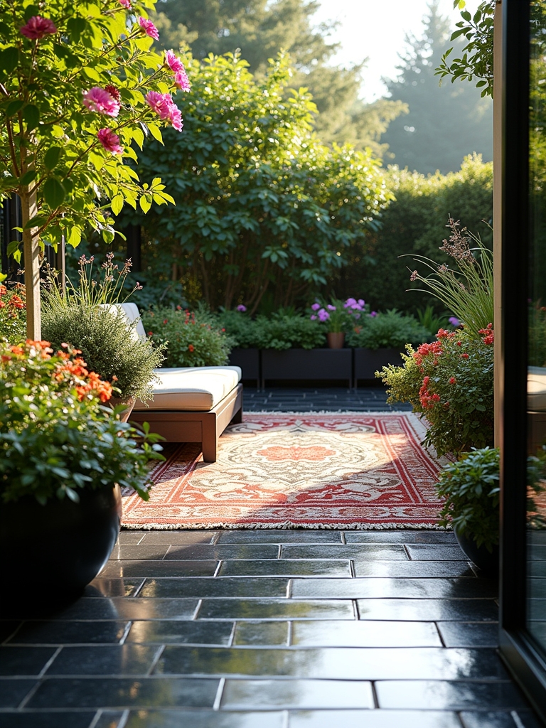 elegant glossy black tiles