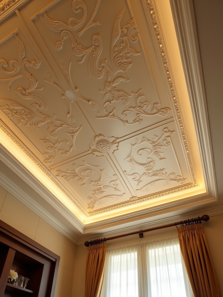elegant panelled ceiling design