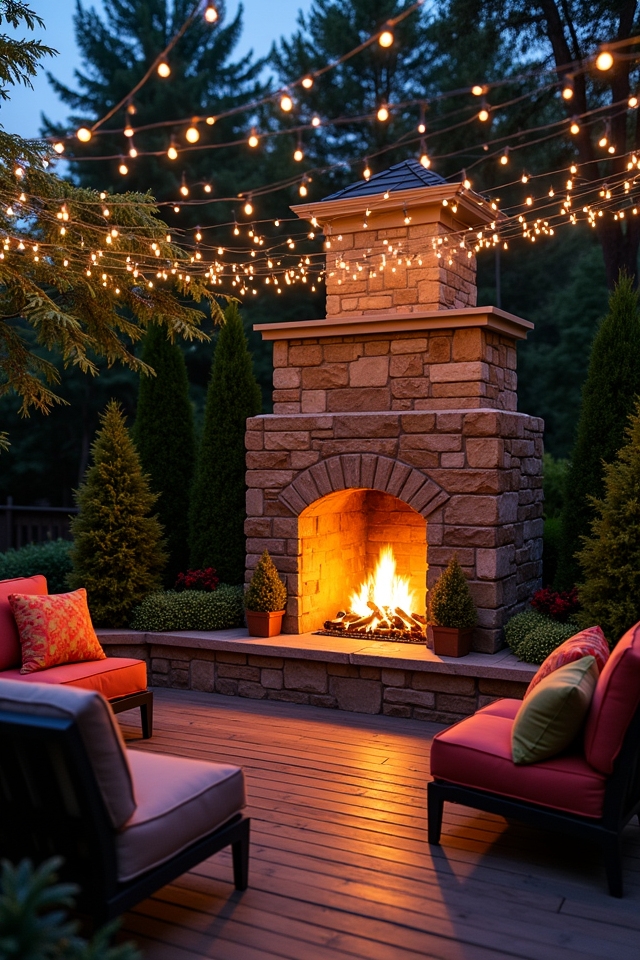 elegant safe outdoor fireplaces