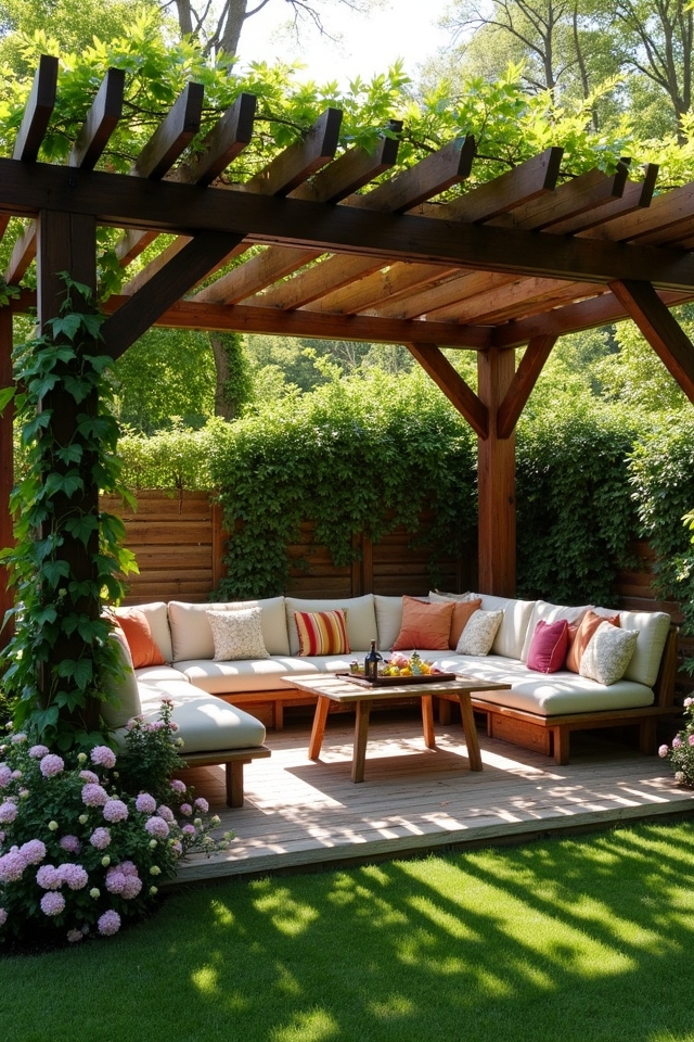 elegant wooden outdoor structure