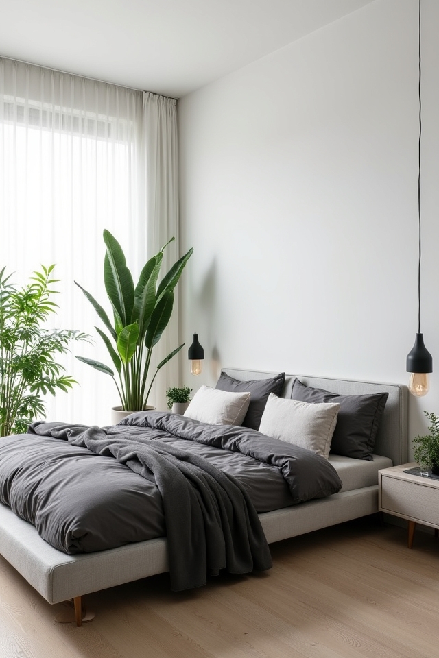 enhance bedroom with greenery
