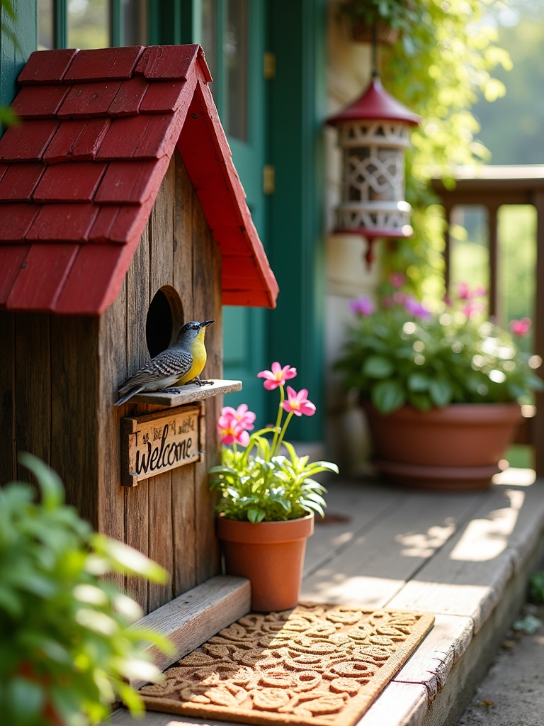 enhance charm with birdhouses