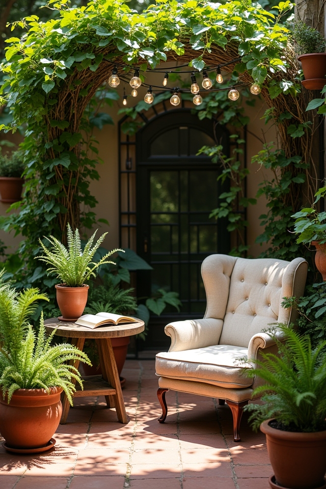 enhance patio with greenery