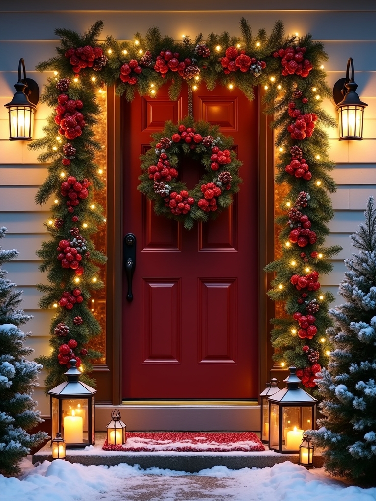festive front door decorations