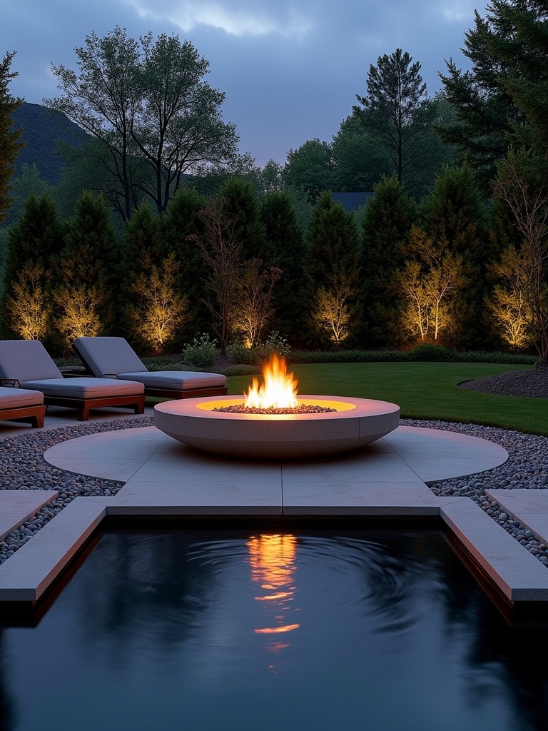 fire pit water feature