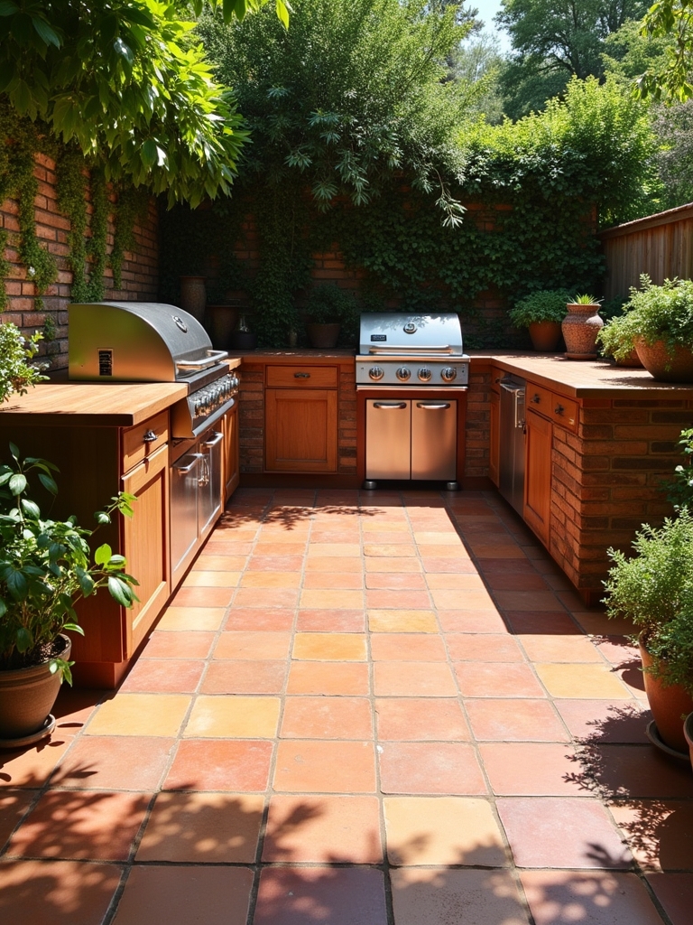 functional outdoor cooking area