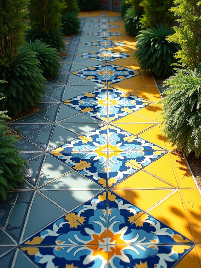 geometric patterns enhance patios
