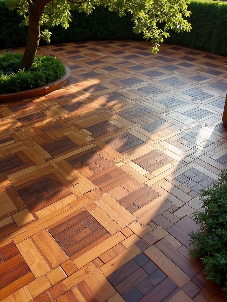 geometric wood tile patterns