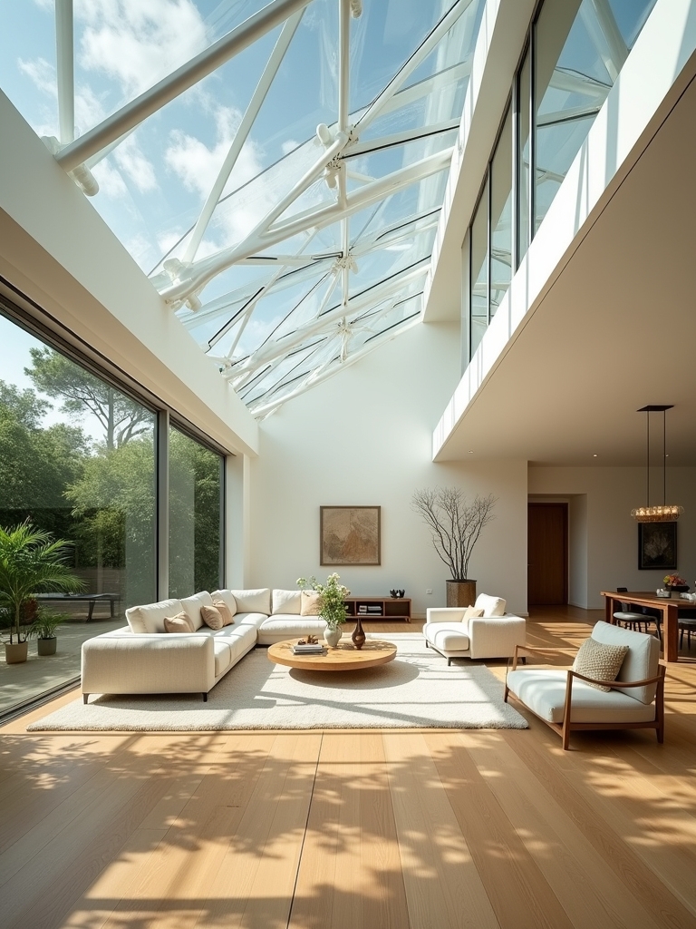glass ceilings enhance spaces