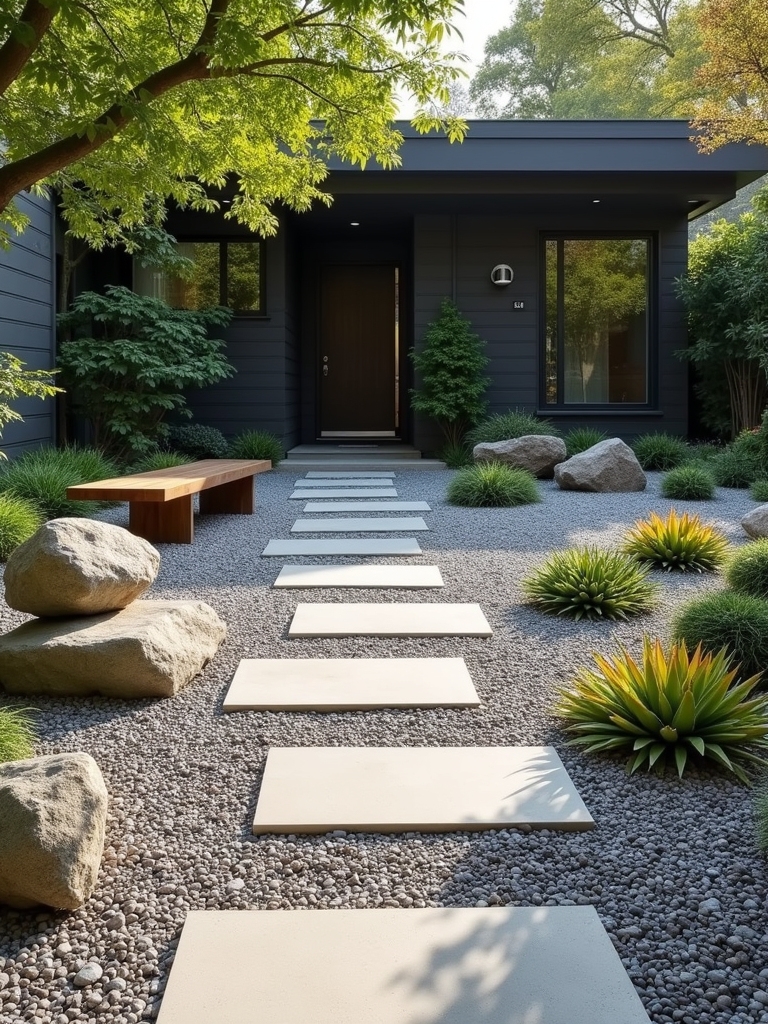 gravel pathways for modern aesthetics