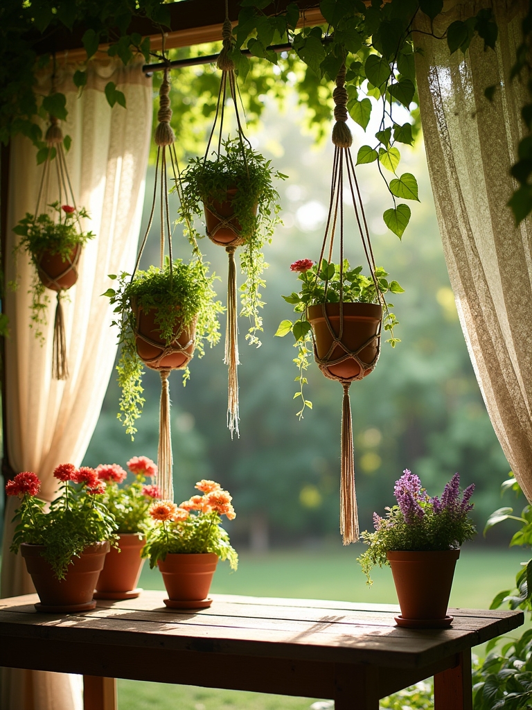 hanging plants enhance aesthetics