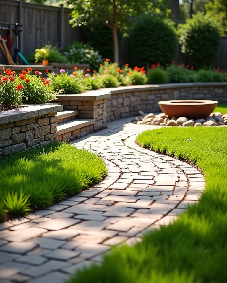 hardscaping enhances backyard aesthetics