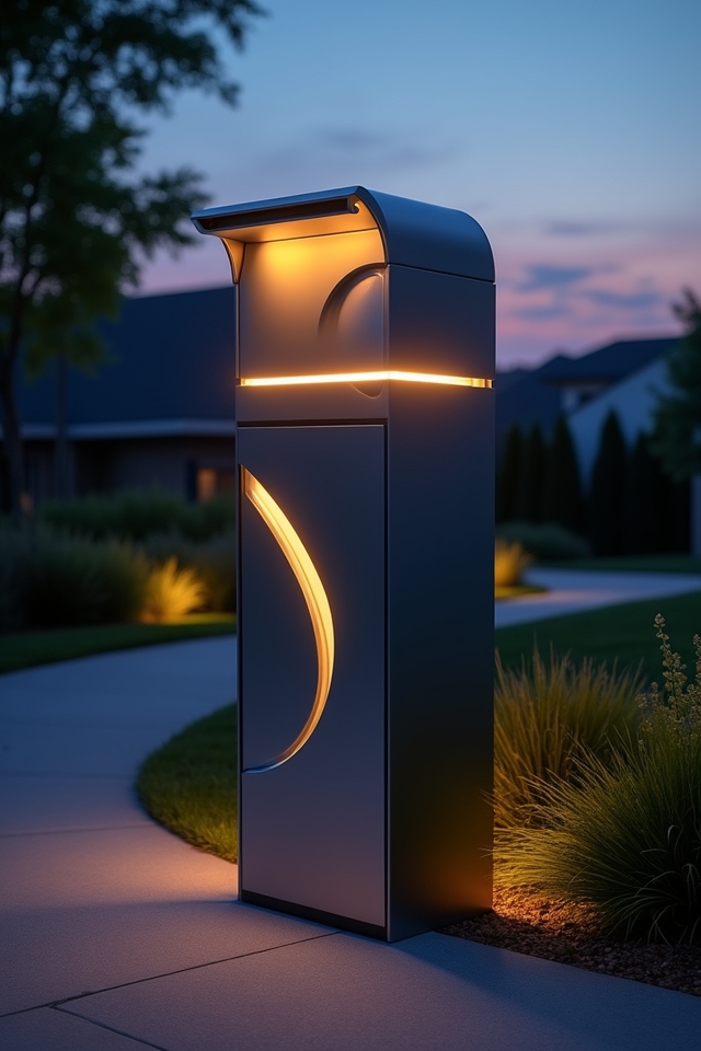 illuminated stylish mailbox options
