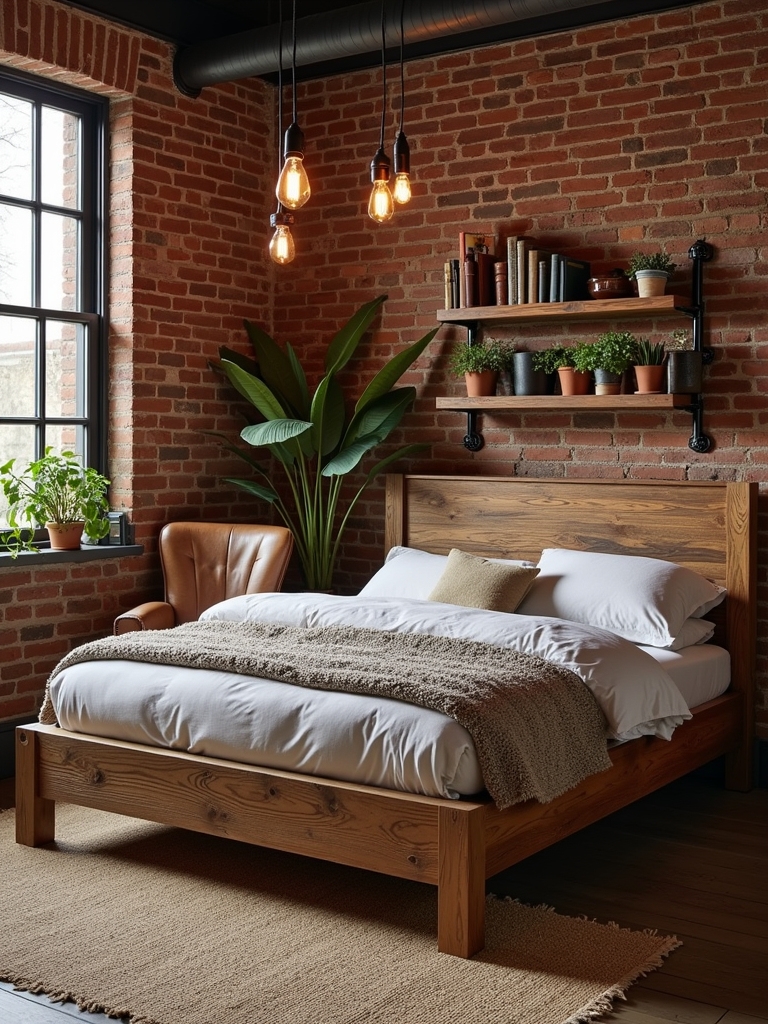 industrial chic bedroom design