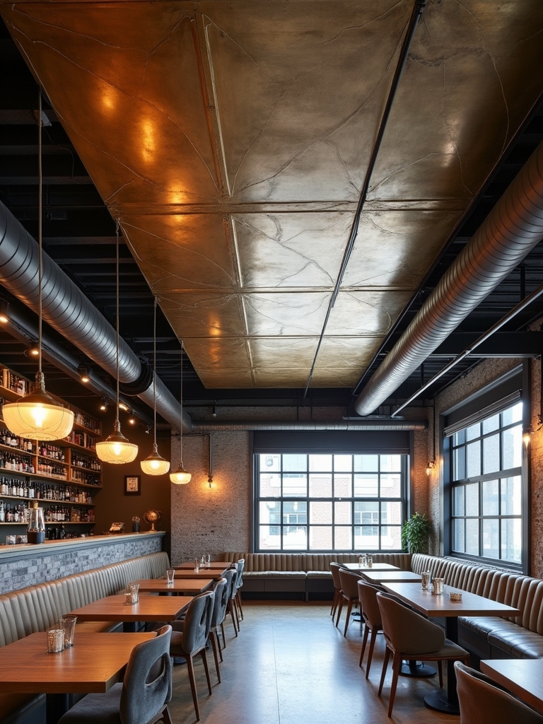 industrial chic metal ceilings