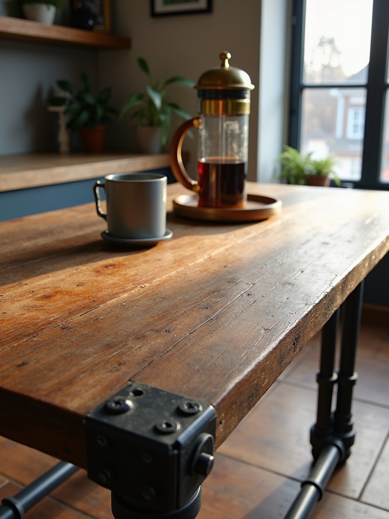 industrial pipe coffee table