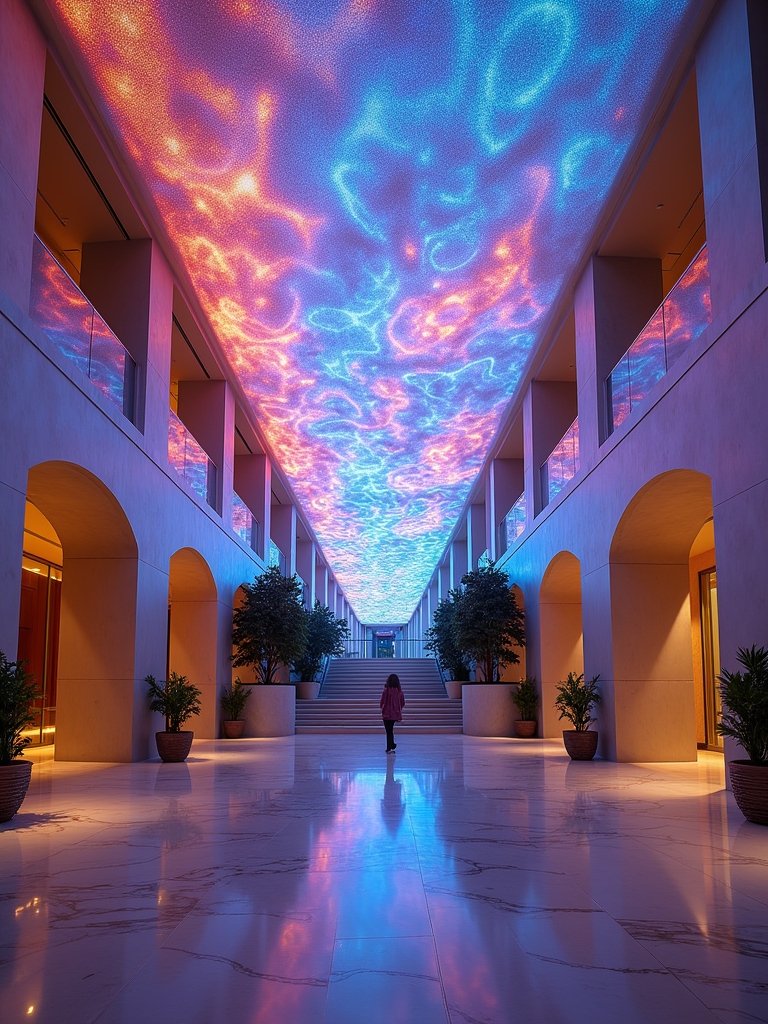 interactive led lobby installations