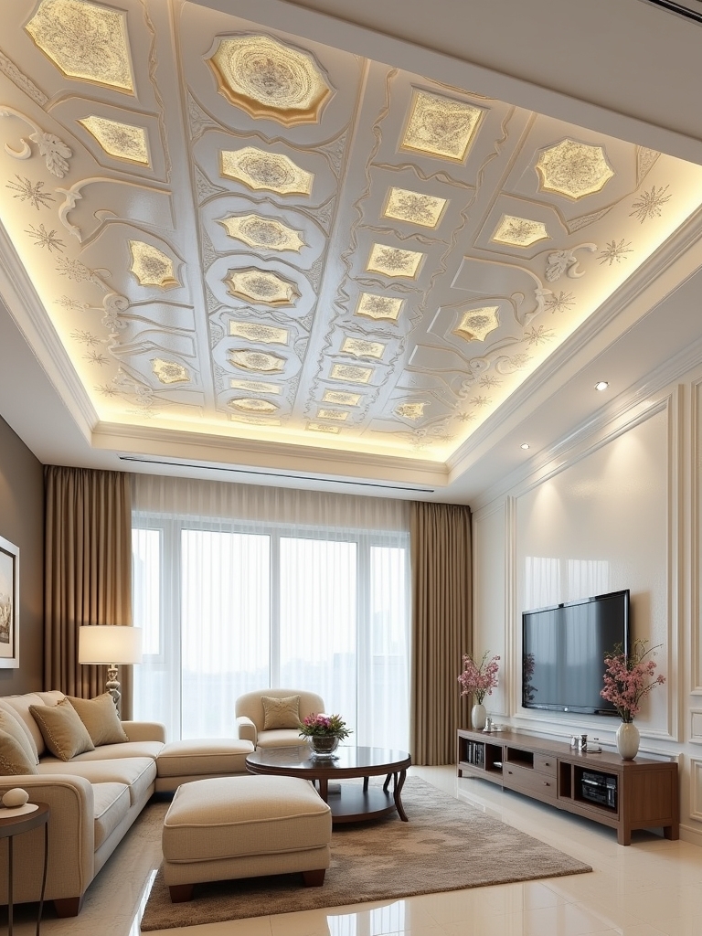 intricate ceiling tile designs